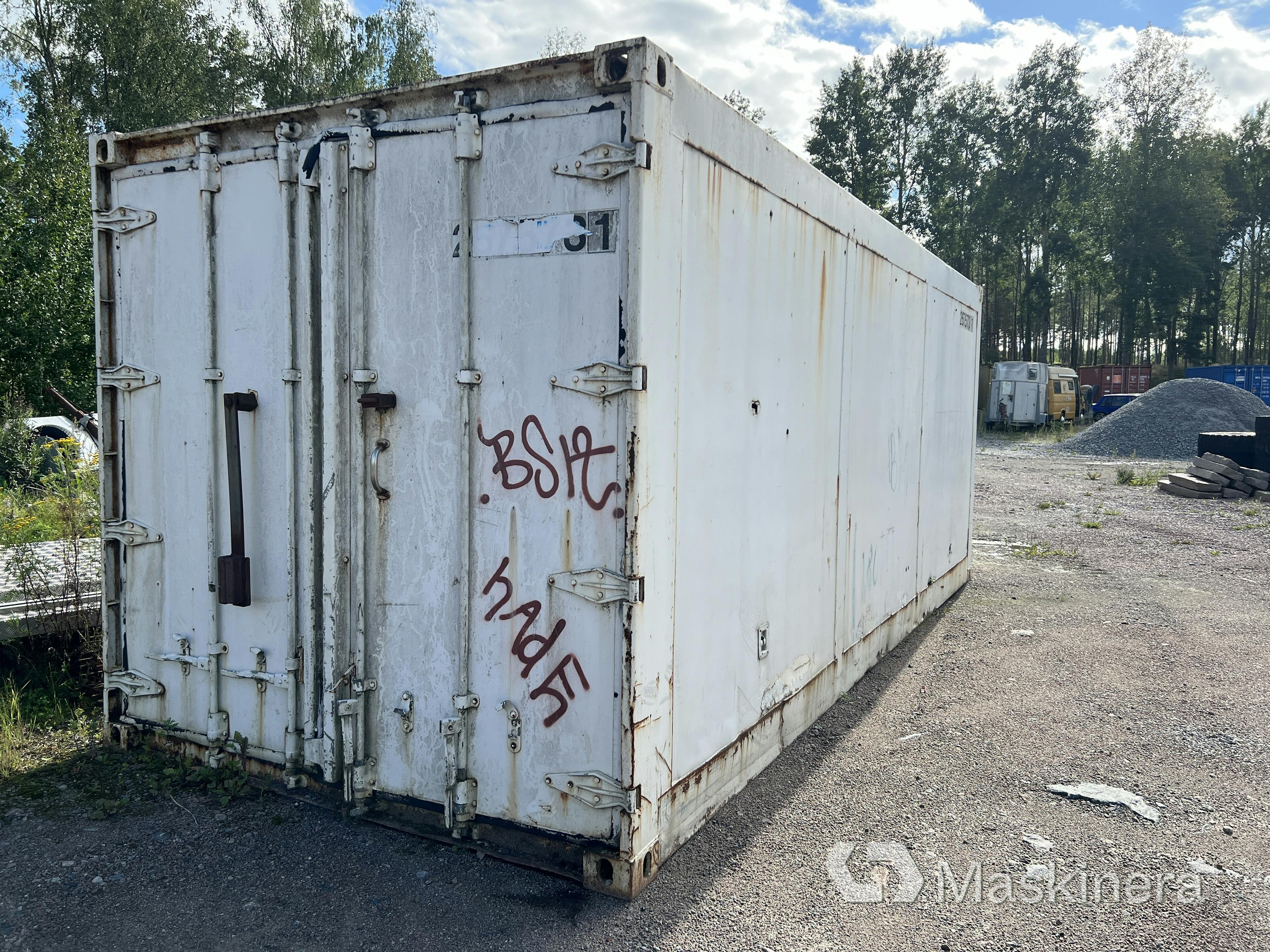 Furnished container + tools & materials