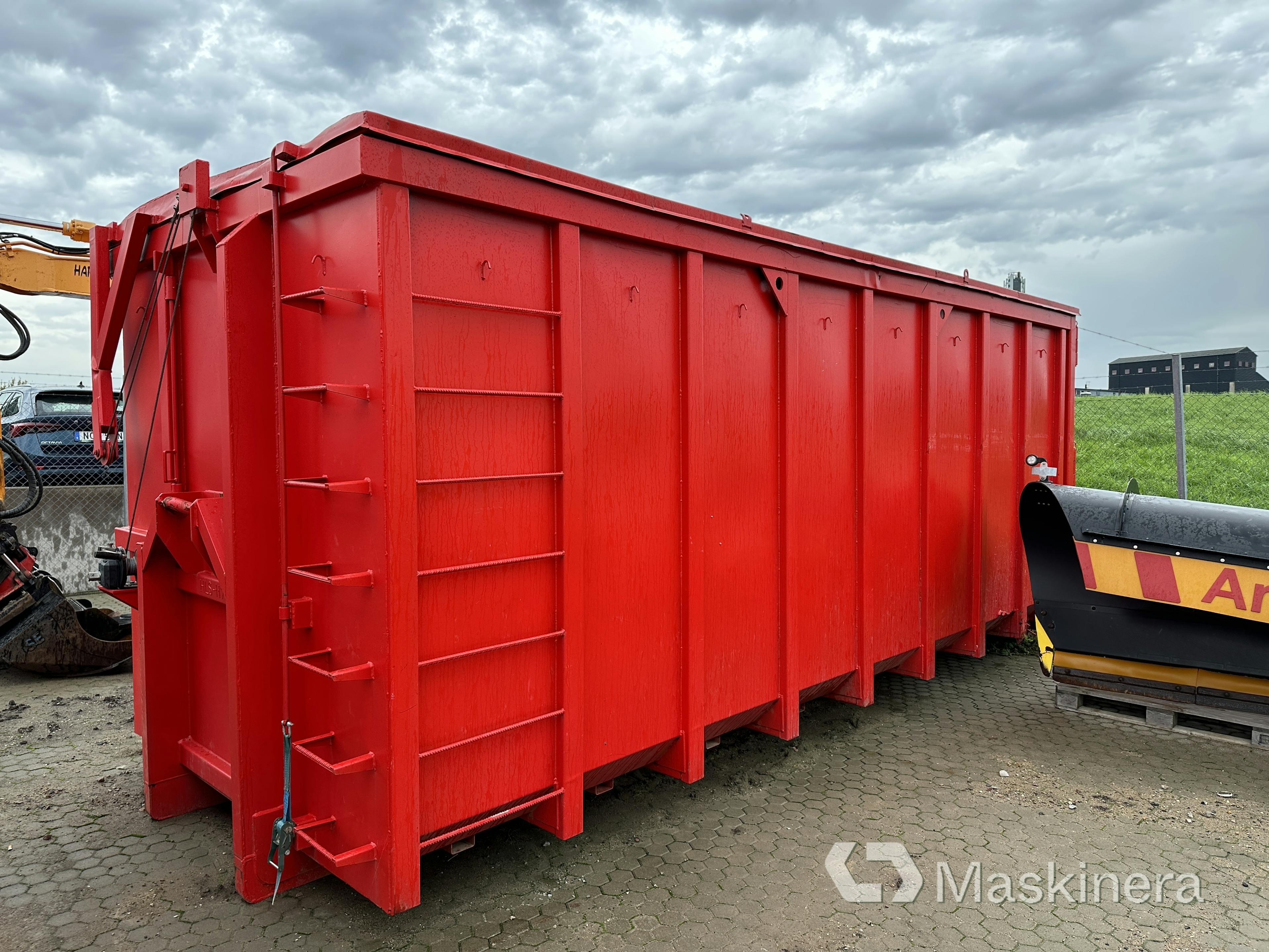 Lastväxlar container 35 m3 med tak