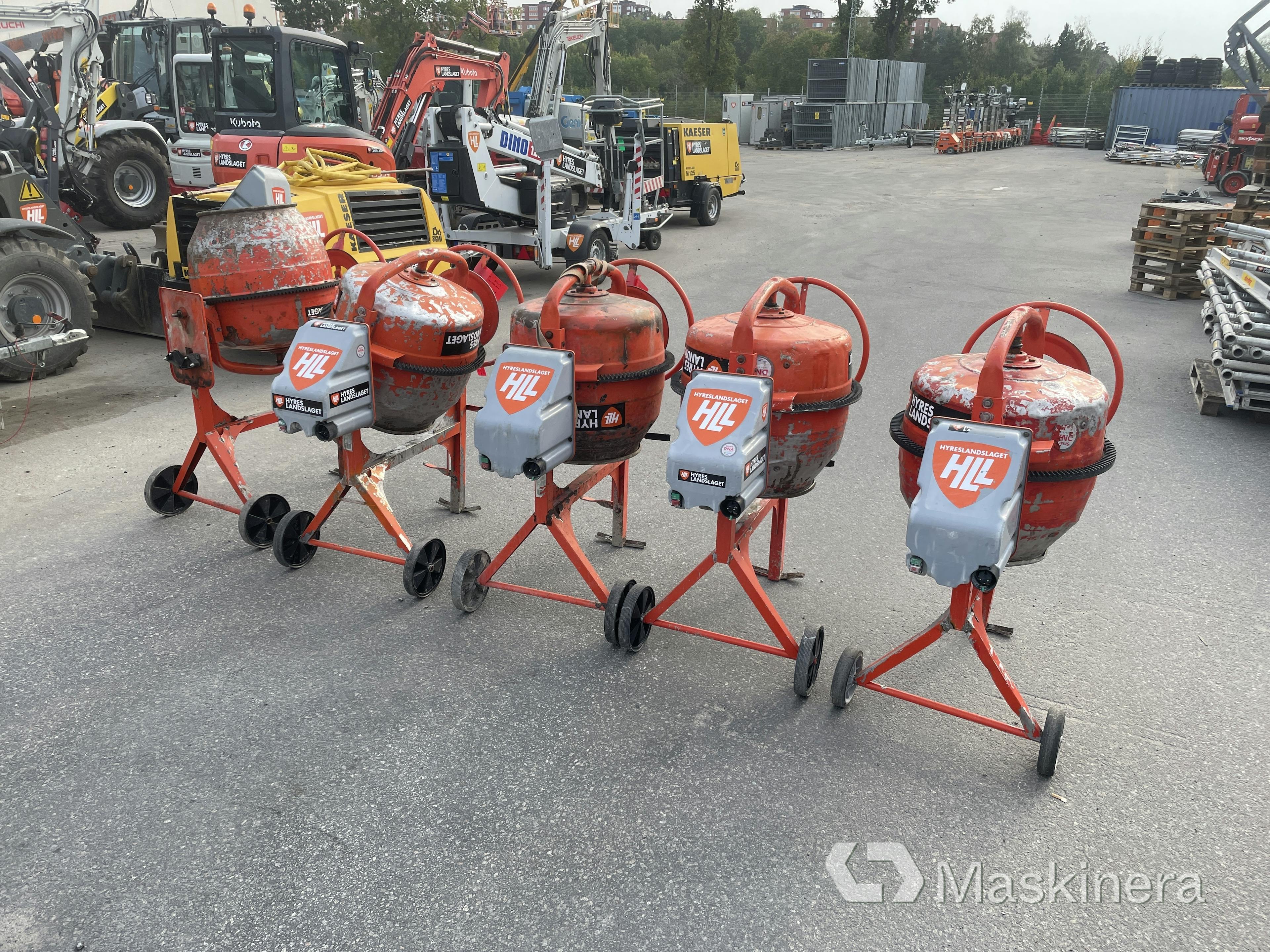 Package of concrete mixers